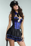 Lingerie Adult Cop Police Womens Costume Dress Corset Skirt S-L