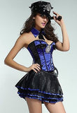 Lingerie Adult Cop Police Womens Costume Dress Corset Skirt S-L