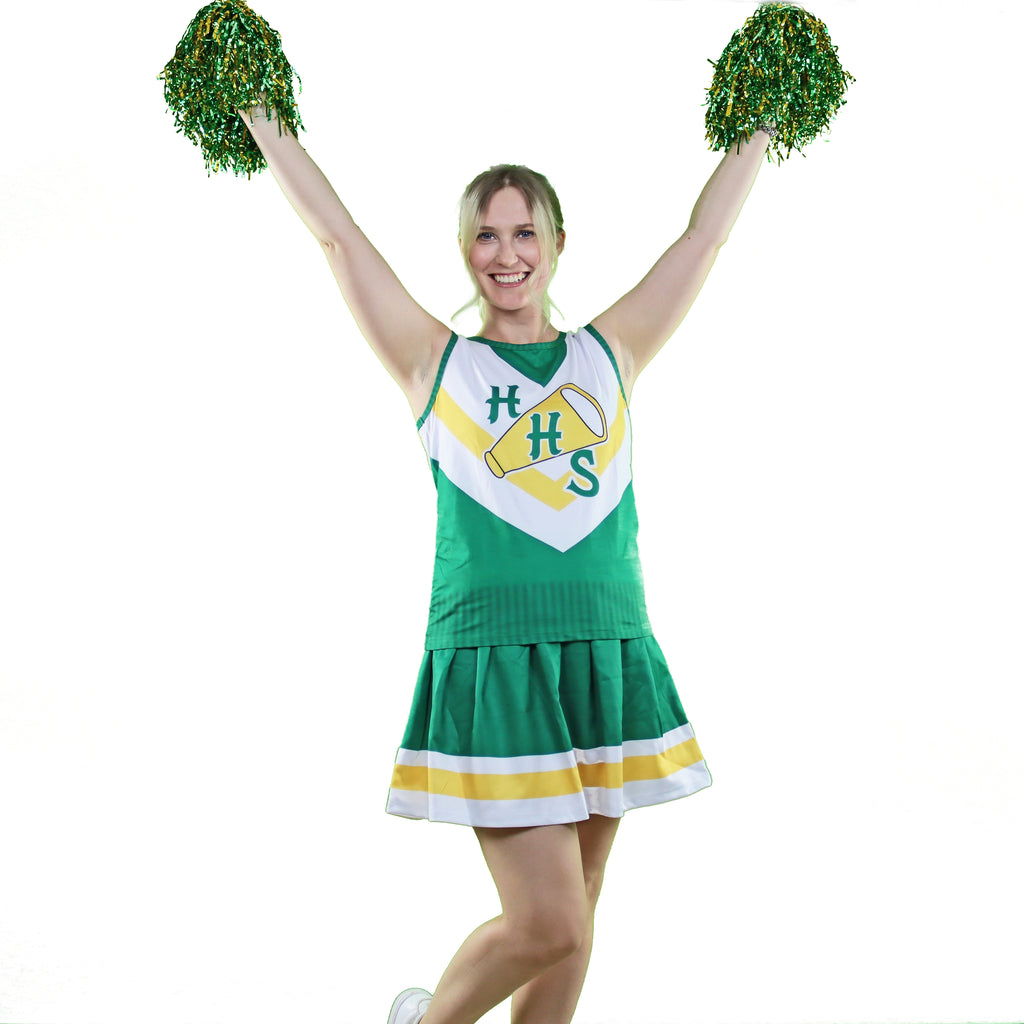 Stranger Things Chrissy Hawkins Cheerleader Costume With Pom Poms