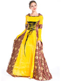 Renaissance Medieval Gothic Yellow Gold Dress