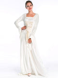 Renaissance Medieval Gothic White Wedding Dress