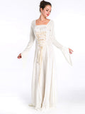 Renaissance Medieval Gothic White Wedding Dress