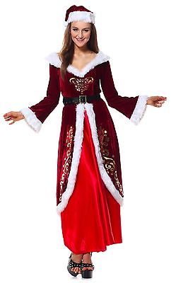Mrs. Santa Claus Womens Ladies Caroling Costume Dress