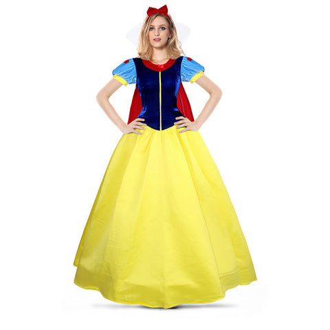 Snow White Belle Princess Dress Adult costume Bell Beauty Beast Cosplay Sz S-2XL