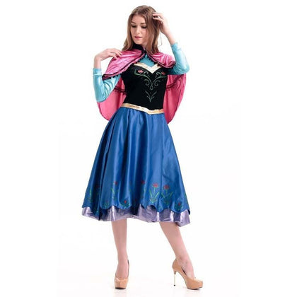 Adult Frozen Princess Anna Costume Dress