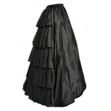 Vintage Renaissance Medieval Adult Black Petticoat Skirt 4 Corset Costume S-2XL