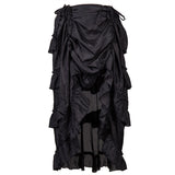Gothic Steampunk Renaissance Victorian Vintage Black Ruffle Skirt Costume S-2XL