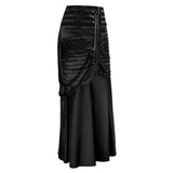 Gothic Steampunk Renaissance Victorian Vintage Black Chain Skirt Costume S-2XL