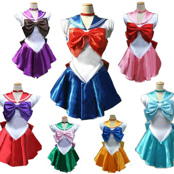 Adult Sailor Moon Mercury Venus Mars Jupiter Saturn Pink Chibi Costume –  Costume Rebel