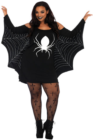 Spiderweb Regular & Plus Size Jersey Tunic Dress