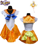 Adult Sailor Moon Mercury Venus Mars Jupiter Saturn Pink Chibi Costume Dress