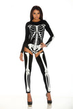 Sexy Skeleton Bodysuit Bad to the Bone Black